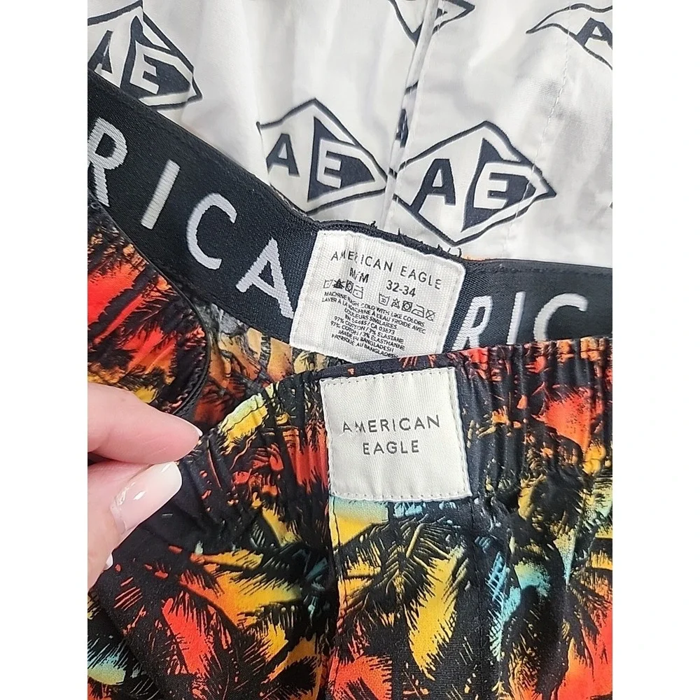 Men's Cotton Boxers Lot 3 American Eagle 32-34